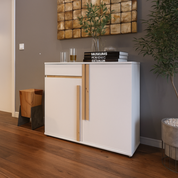 HOGLADIH Mueble Zapatero F-3058 Blanco Roto/Amazonas - Imagen 2