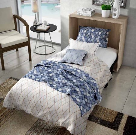 Mueble cama plegable de 90 cm. en color Cerezo o Blanco