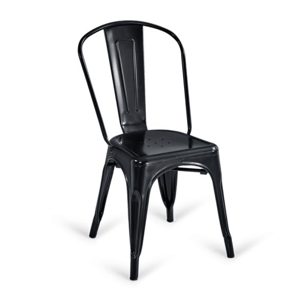 Importa Juego 4 Silla Modelo Tolix – Negro – Muebles y Electrodomesticos Contreras - Imagen 2