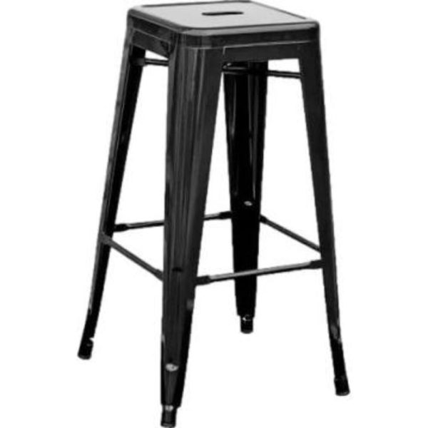 Importa Pack 4 Taburetes Tolix - Negro - Metalico - Muebles y Electrodomesticos Contreras