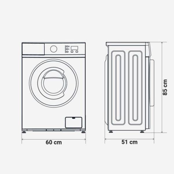 Universalblue Lavadora UBLA2816-2 8 Kg Carga Frontal Blanca - Imagen 4