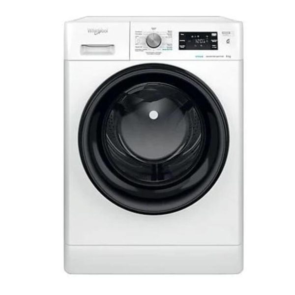 Whirlpool Lavadora carga frontal FFB 8469 BVSPT, 8 kg, 1400 rpm, 14 programas, 59.5 cm, FreshCare+, Steam Refresh, Blanco