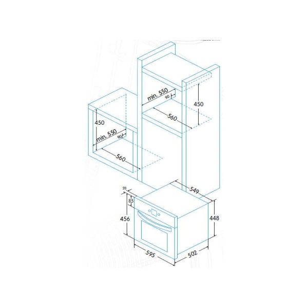 HORNO EDESA EOE-4520 X - MULTIFUNCION, 40L, A - Imagen 2