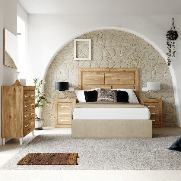 Dormitorio Niza 13 - Color Roble, Tirador Blanco