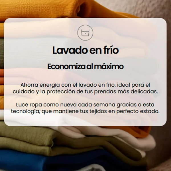 Lavadora Infiniton WM-G124AWL 12kg 1400rpm A vapor care 14 programas - Imagen 9