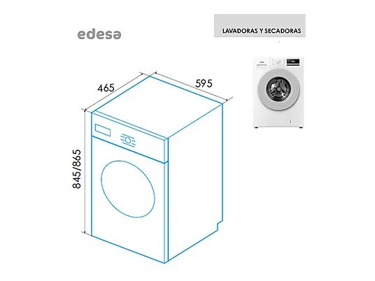 Lavadora 7Kg Edesa EWF-7202 WH, 1.200 rpm - Imagen 4