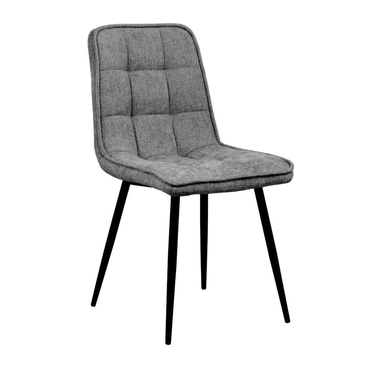 SILLA NAKURA MOD. ASLAN - GRIS OSCURO, PATAS METÁLICAS