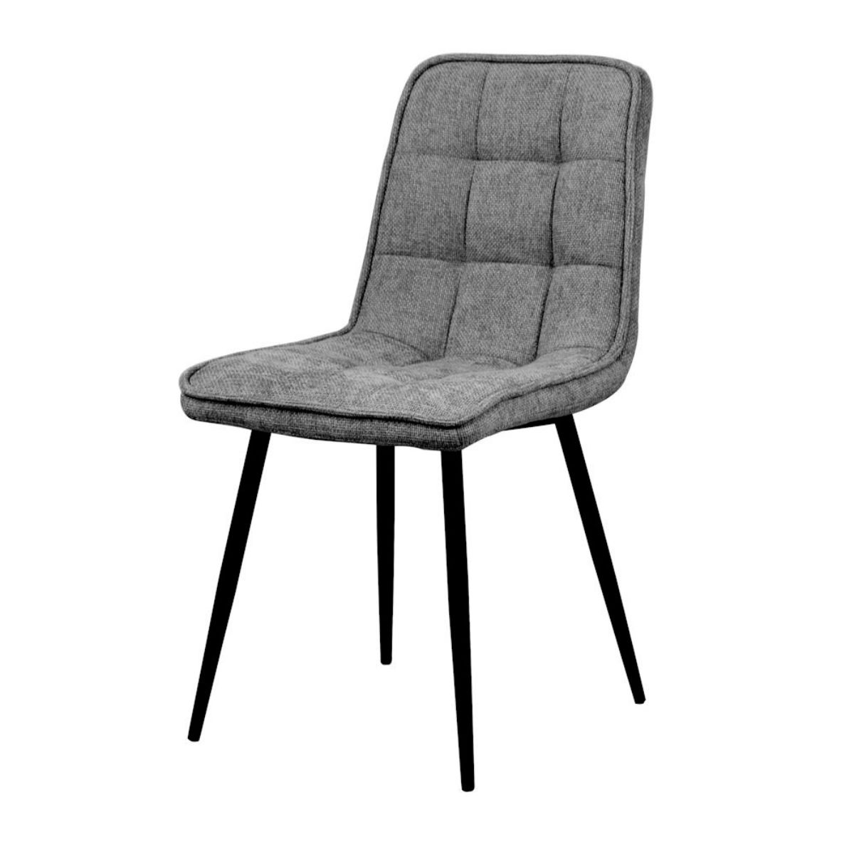 SILLA NAKURA MOD. ASLAN - GRIS OSCURO, PATAS METÁLICAS - Imagen 2